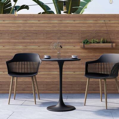 Kurv 24" Tulip Bistro Table, Weather Resistant, Indoor/Outdoor