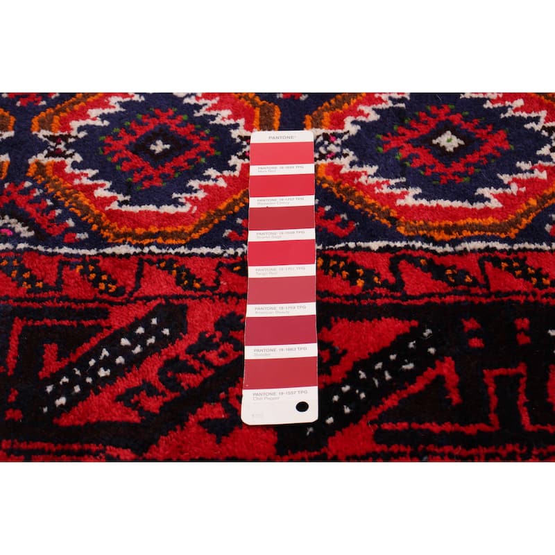 ECARPETGALLERY Hand-knotted Royal Baluch Red Wool Rug - 3'2 x 6'1