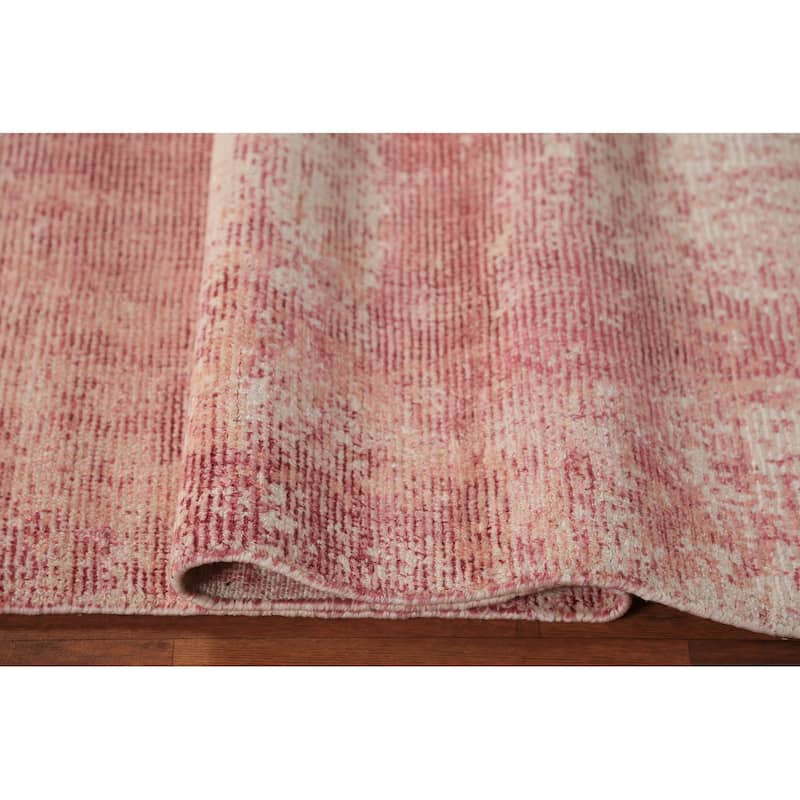 Modern Abstract Indian Area Rug Handmade Wool Carpet - 4'10"x 8'1"