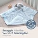 preview thumbnail 3 of 4, Bearington Waggles Blue Dog Plush Lovie, Large Security Blanket 28.5" x 28.5"