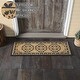 preview thumbnail 5 of 3, Charleston Mosaic Charcoal Coir Rug Rect 17x48