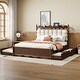preview thumbnail 2 of 46, Queen Storage Platform Bed with Twin-XL Trundle & USB Ports