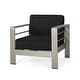 preview thumbnail 20 of 43, Cape Coral Outdoor Club Chairs with Optional Sunbrella Cushions (Set of 2) by Christopher Knight Home