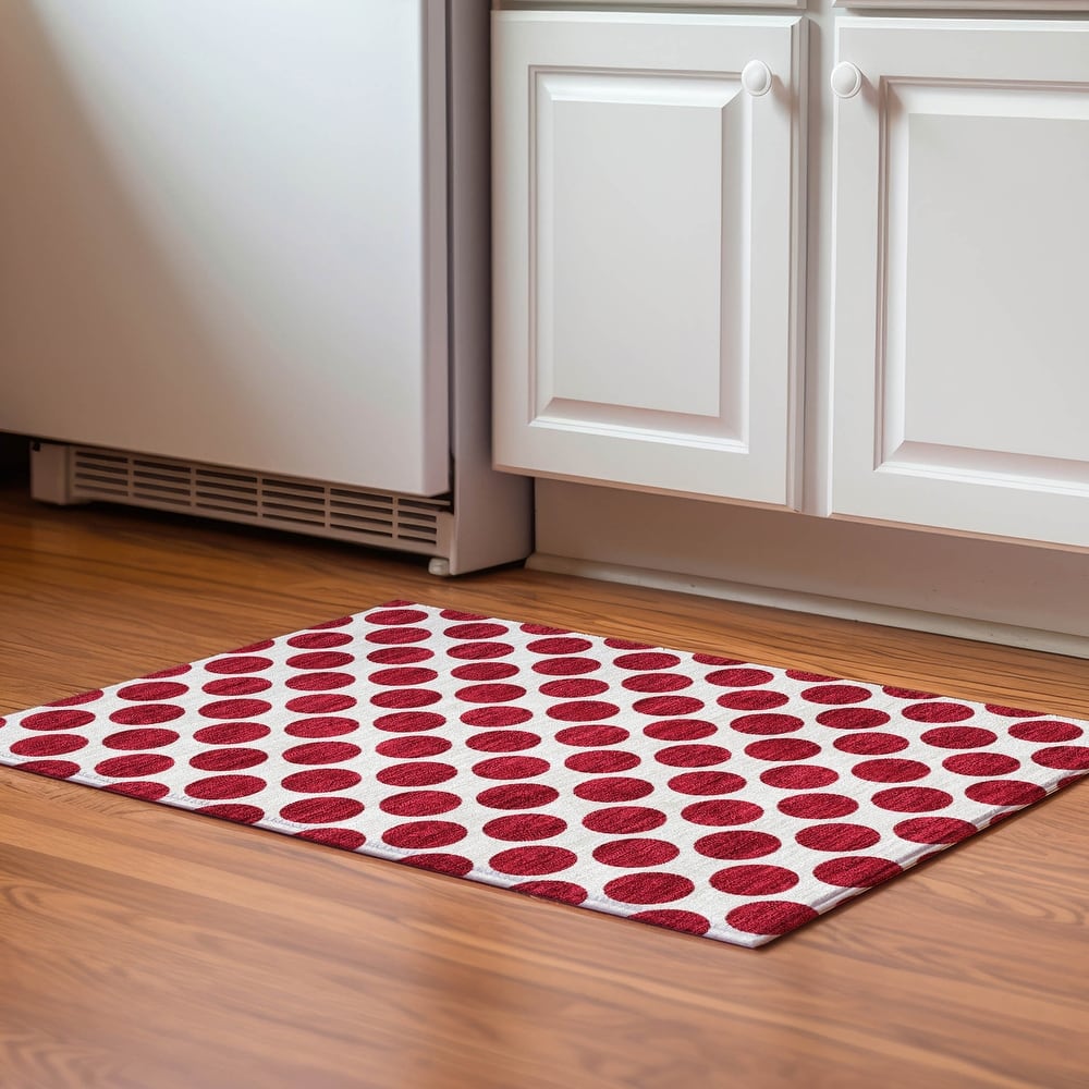 Premium Washable Super Soft Geo Dots Mayfield Rug