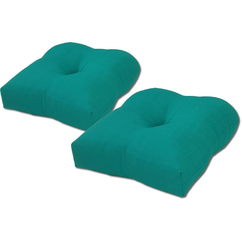 Outdoor Solid Teal Cushion Set of 2 - 19 in x 19 in