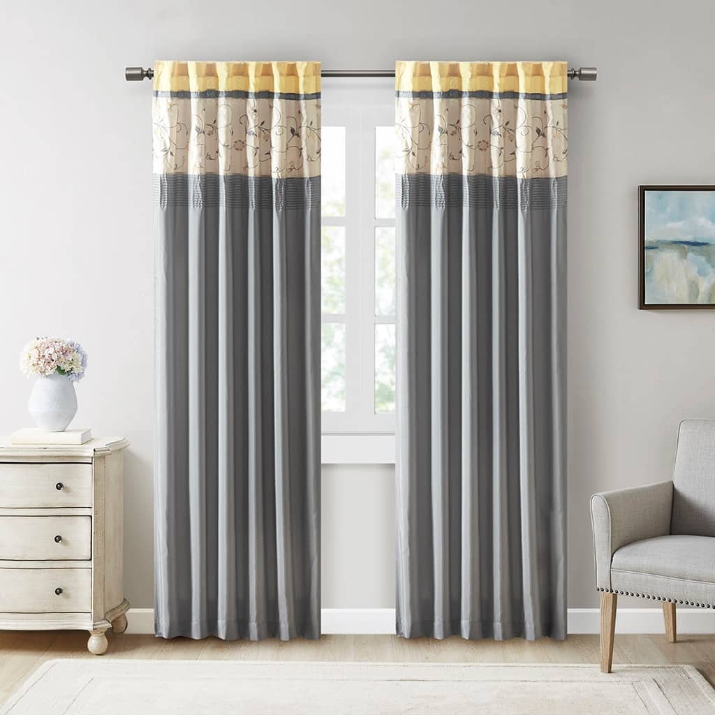 Embroidered Curtain Panel(Only 1 Pc Panel)