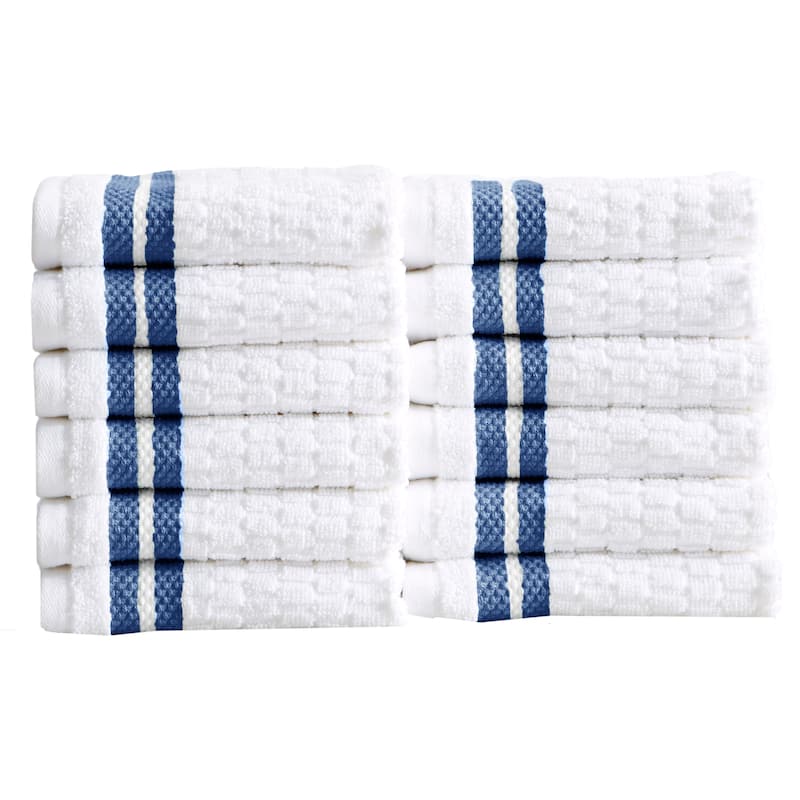 Luxurious Cotton Textured & Detailed Stripes Towel Set