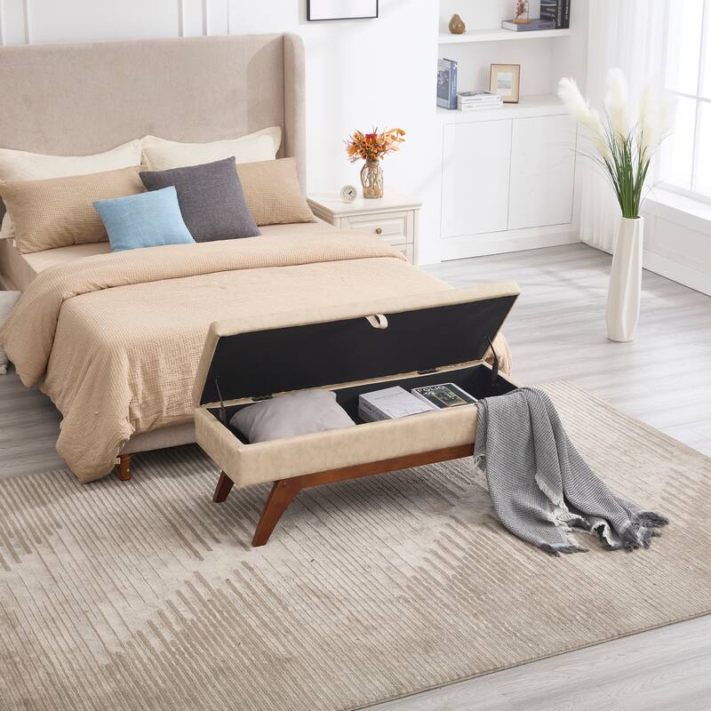 Upholstered storage Bench