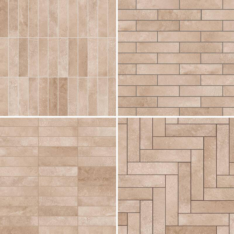 Merola Tile Atlas Brick Cotto 2-3/8" x 9-3/4" Porcelain Floor and Wall Tile