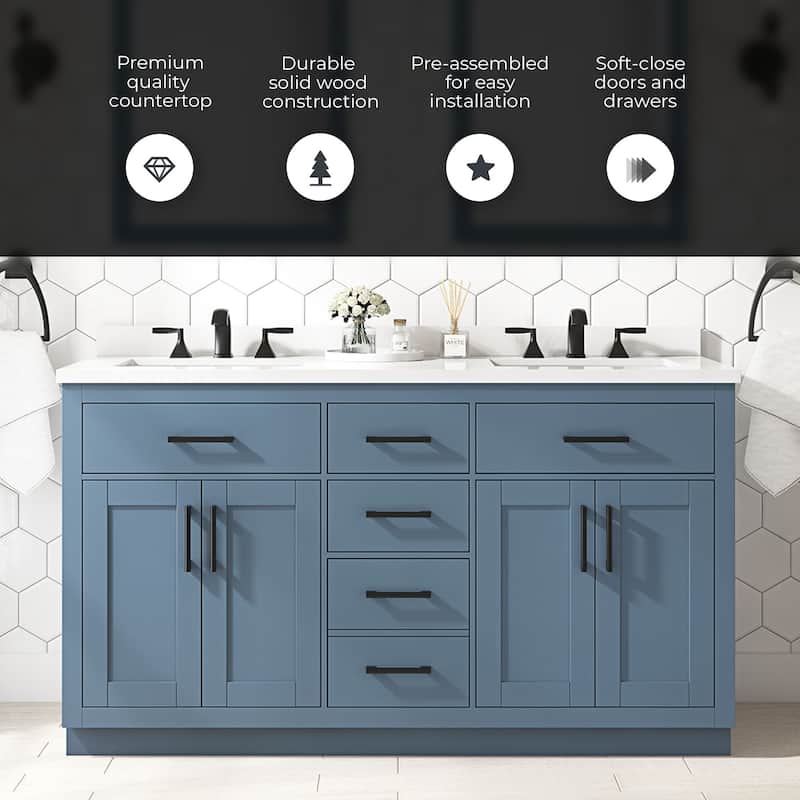 OVE Bailey Bathroom Vanity with Power Bar