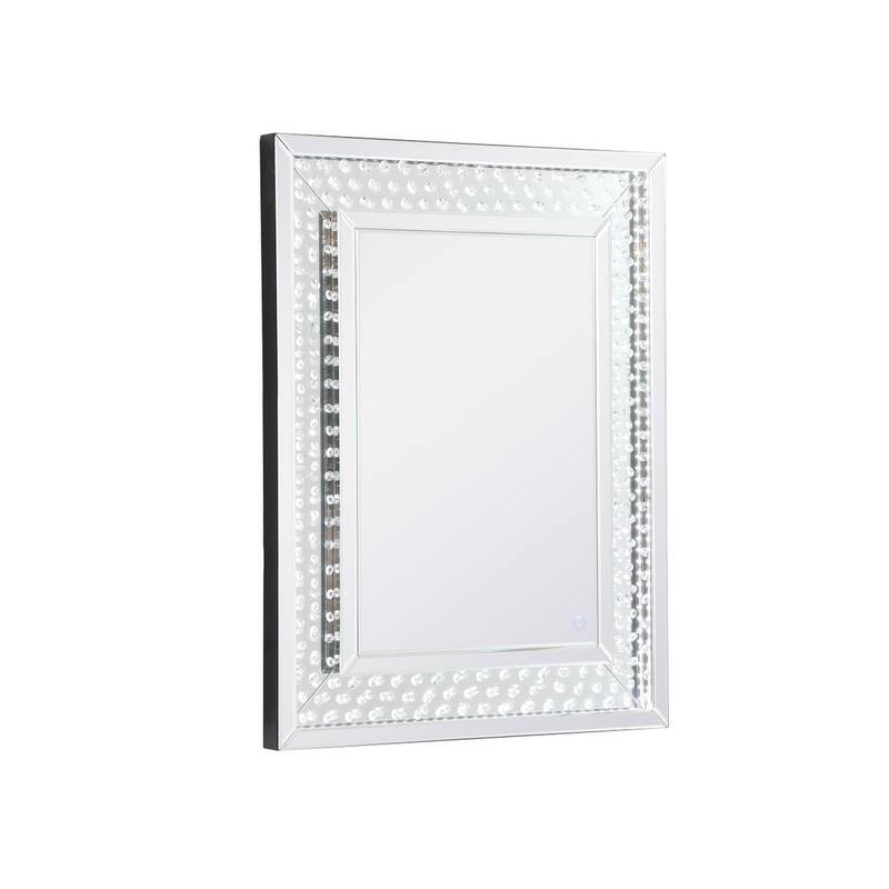 River LED Crystal Mirror - Clear