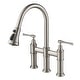 preview thumbnail 13 of 66, Kraus Allyn Traditional 3-Function Bridge Pulldown Kitchen Faucet