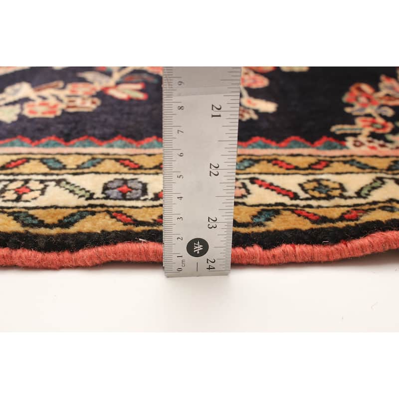 ECARPETGALLERY Hand-knotted Anadol Dark Navy Wool Rug - 2' 9" x 10' 1"