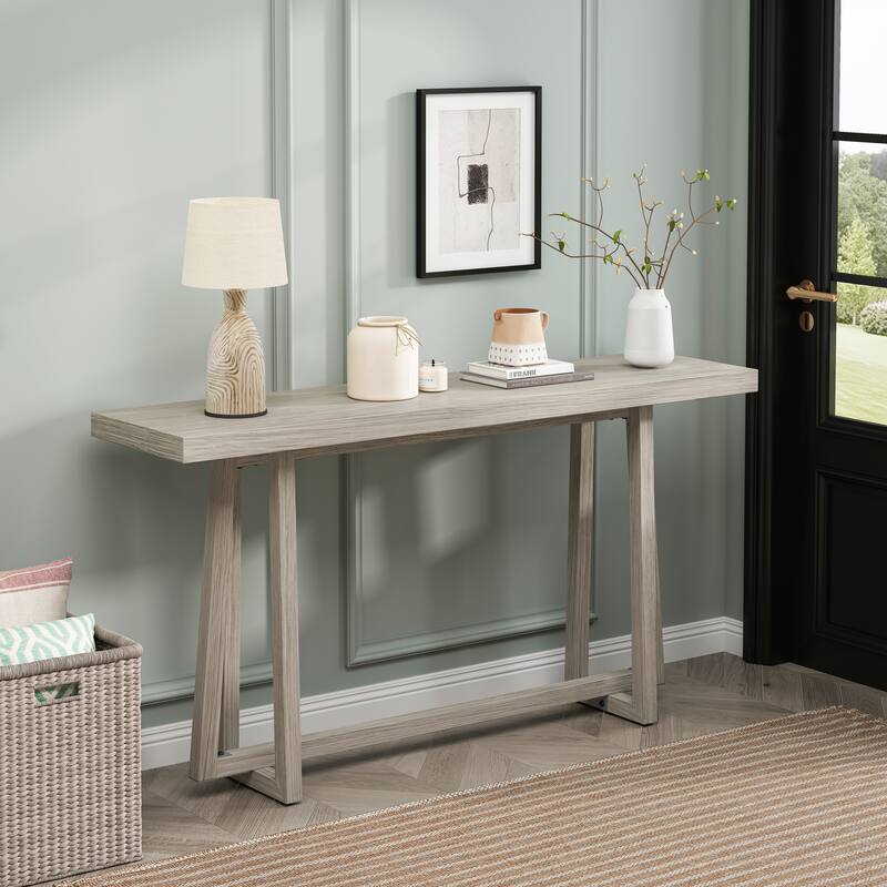 59.84" Narrow Long Console Table, Indoor/Outdoor Rectangular Entryway Sofa Table for Patio, Entrance, Hallway, Living Room