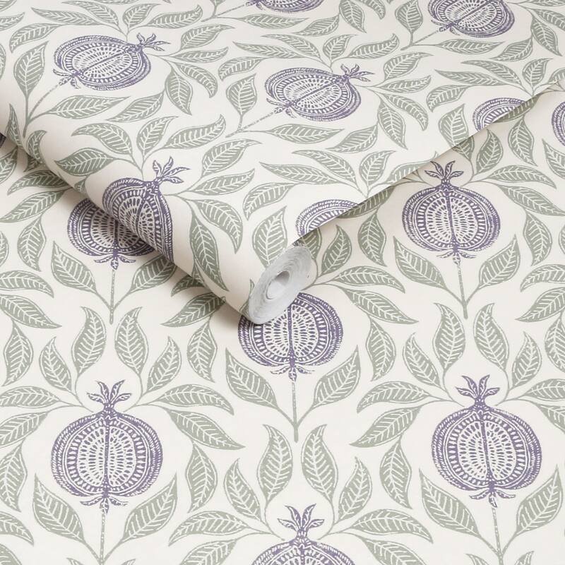 Graham & Brown Apple of Grenada Mauve & Sage Wallpaper