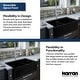 preview thumbnail 11 of 19, Karran 33" Double Bowl Panel Front Farmhouse Fireclay Kitchen Sink with Reversible Apron Front