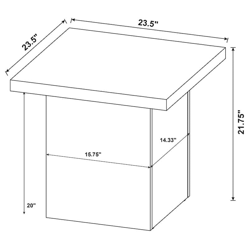 Devar Square Coffee And End Table Set