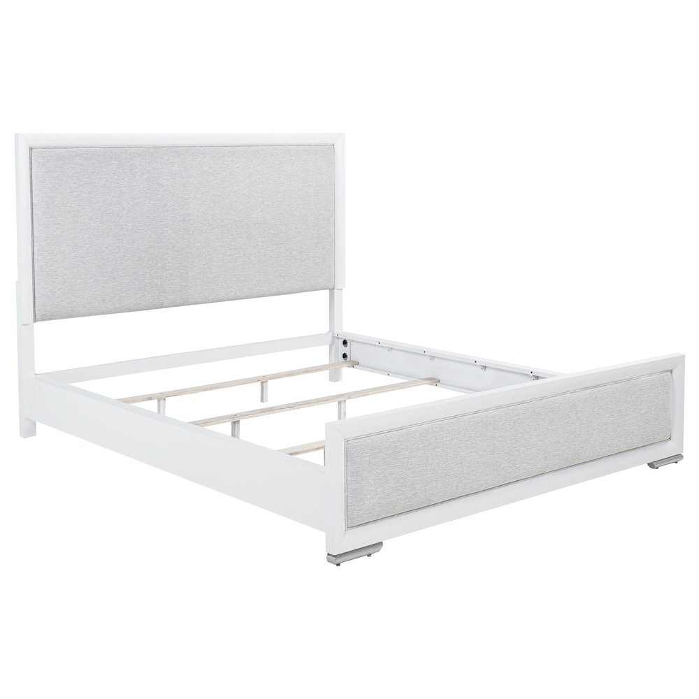 Gracemont 57-inch Panel Bed Grey and White