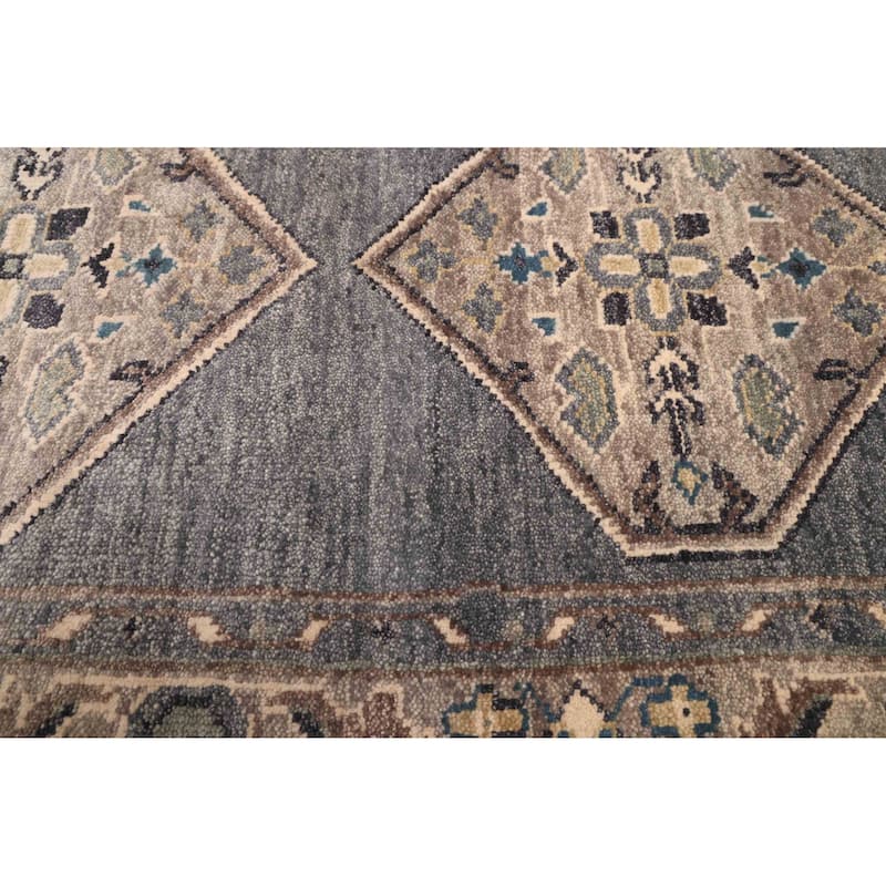 ECARPETGALLERY Hand-knotted Finest Agra Jaipur Grey Wool Rug - 7'11 x 9'9