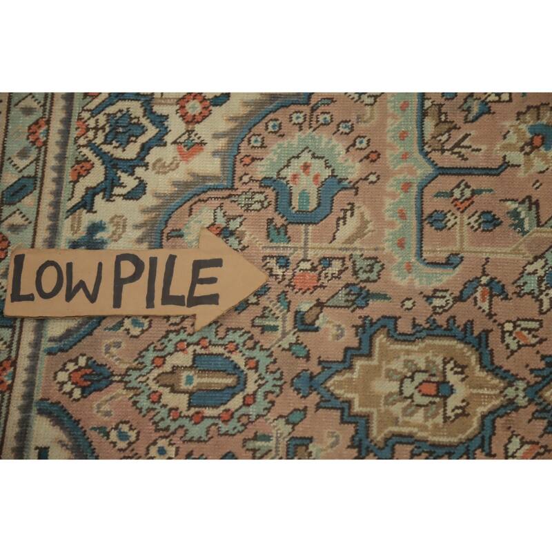 Hand Knotted Oriental 100% Wool Carpet Traditional Floral Pink Tabriz Area Rug - 6' 6'' X 4' 10''
