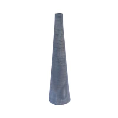 Terracotta Vase Natural Black Dia 5.51" - NATURAL BRUNT BLACK - NATURAL BRUNT BLACK