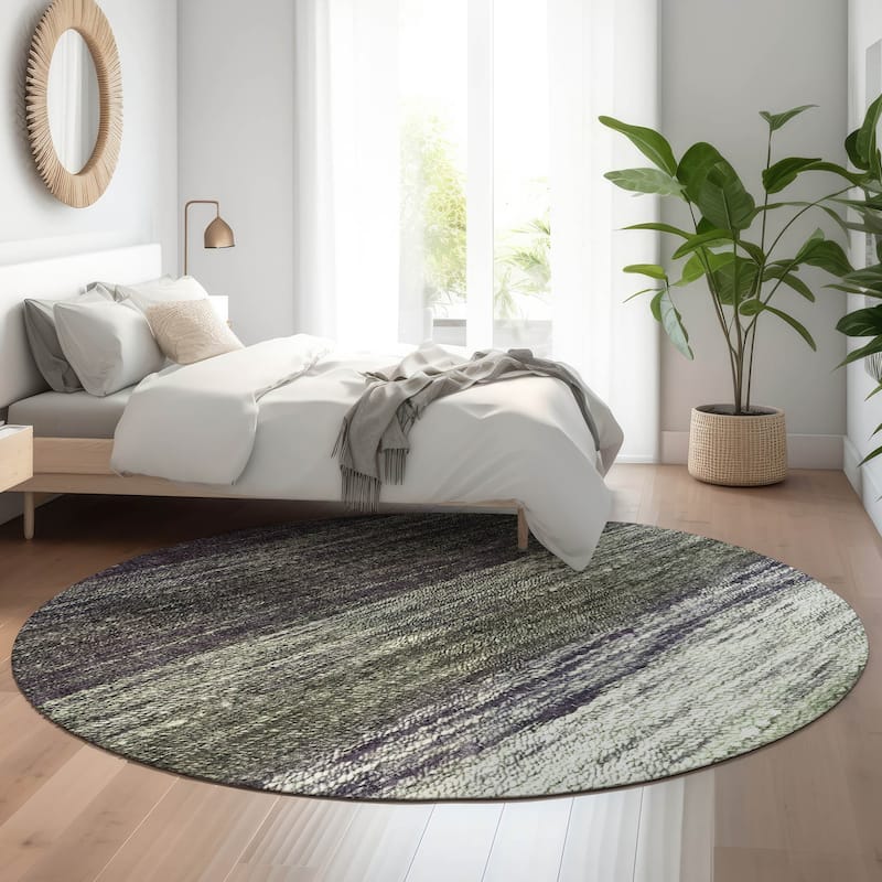 Premium Washable Super Soft Chunky Ombre Mayfield Rug - Green - 8' x 8'
