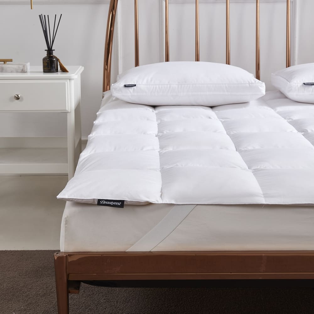 Beautyrest Tencel White Feather & Down Fiber Mattress Topper