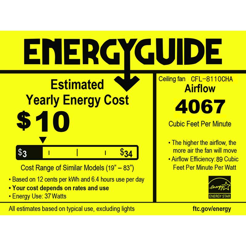 42-inch Chrome Lighted Ceiling Fan