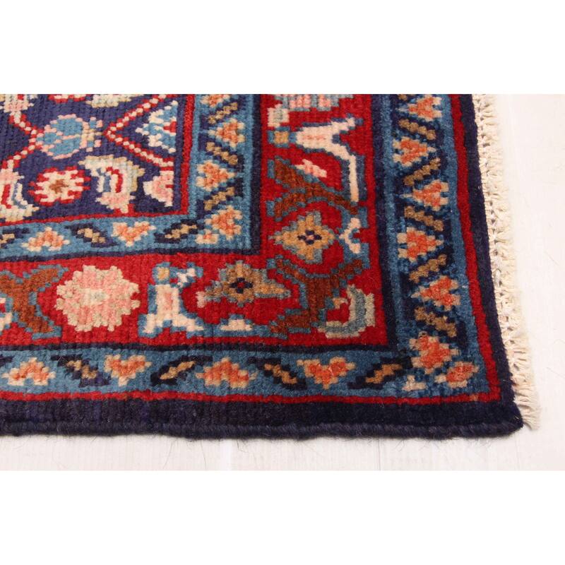 ECARPETGALLERY Hand-knotted Andelz Dark Navy Wool Rug - 3'5 x 10'0