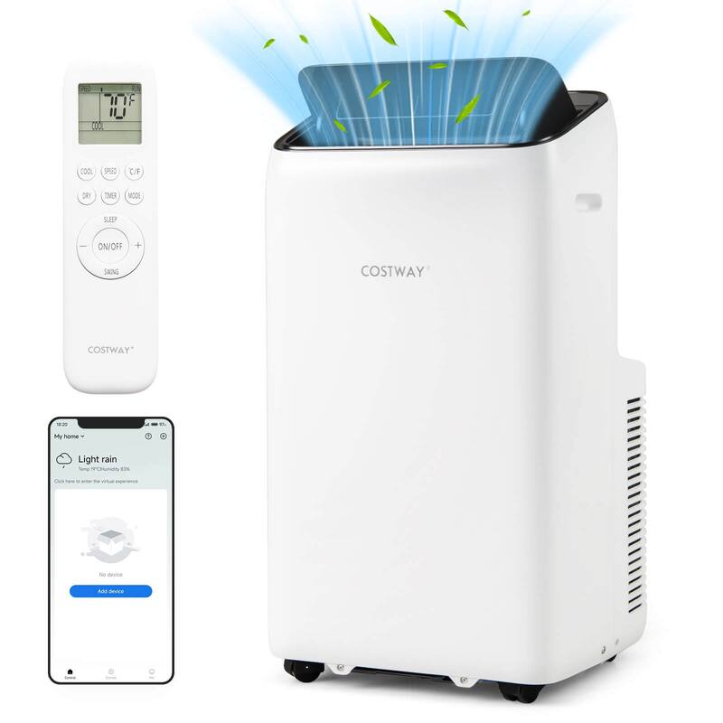 Costway 14000 BTU Inverter Portable Air Conditioner with APP Voice & - See Details - White