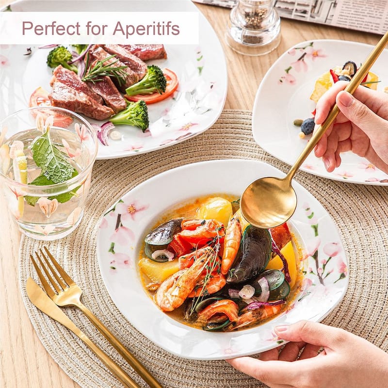 VEWEET Annie Flower Dinnerware Set (Service for 6)