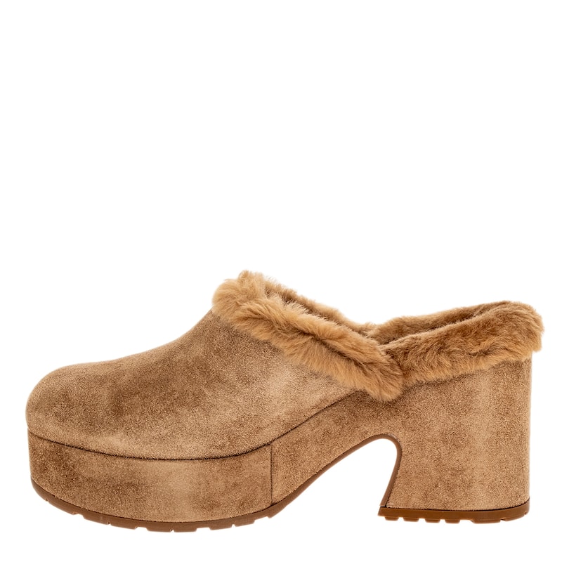 Gianvito Rossi Lyss Shearling-Trimmed Mules