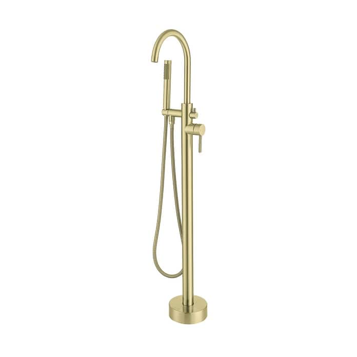 Indigo Home Floor Mounted Roman Tub Faucet with Handshower