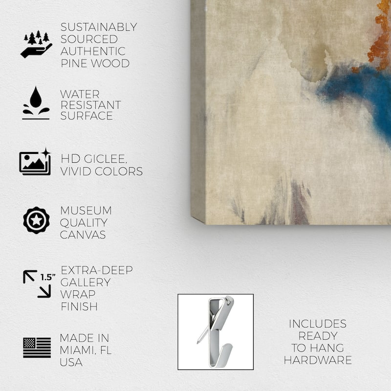 Wynwood Studio Canvas Abstract Elevated Abstract Cascade White and Modern & Contemporary Wall Art Canvas Print