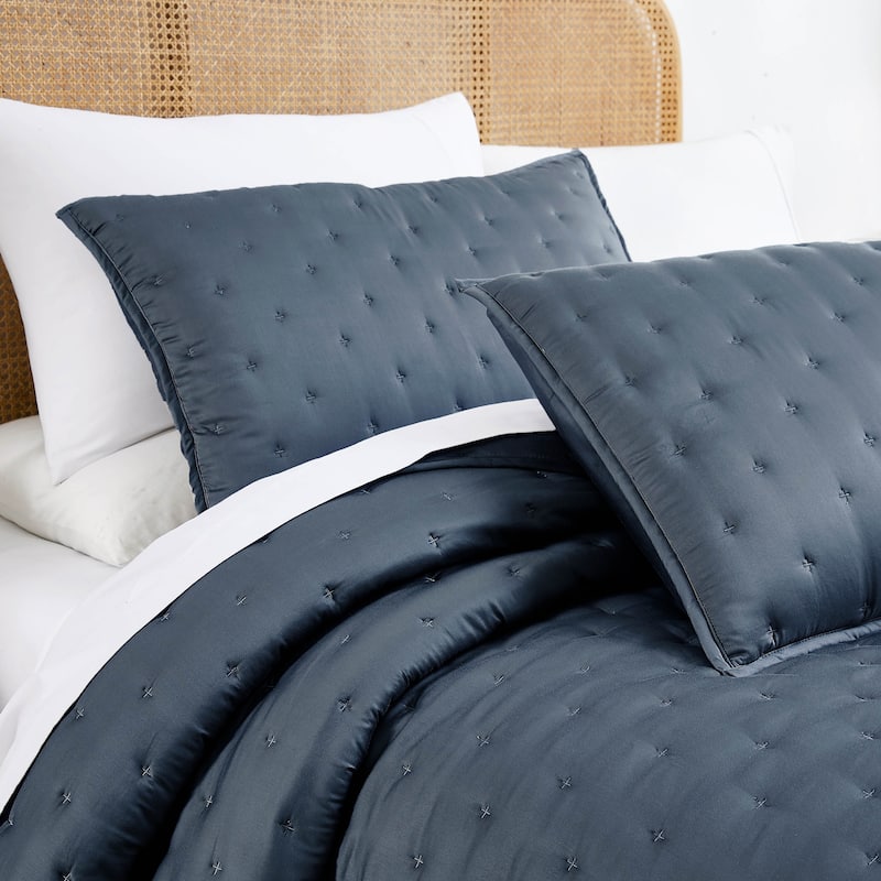 Luxurious 100% Viscose from Bamboo Quilt and Sham Set