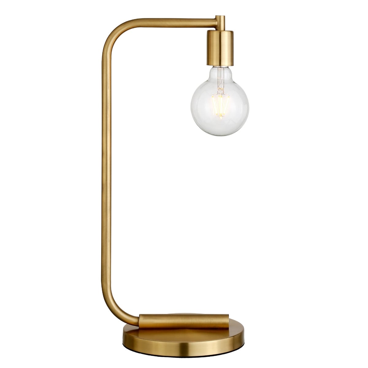 Modern 20-Inch Table Lamp Metal Desk Light with Integrated LED