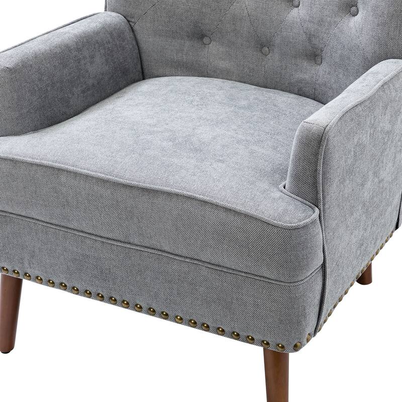 Alpheus Accent Armchair with Tufted Back Set of 2 by HULALA HOME