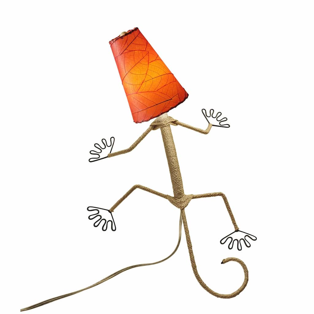 Gecko Wall Lamp Combo, Cocoa Leaves Shade, 16 x 7 x 24 in. - 16 x 7 x 24