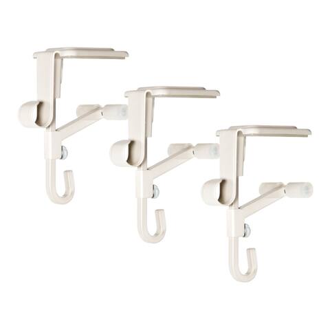 Garland and christmas stocking holder for mantle (3-Pack) (White) - White