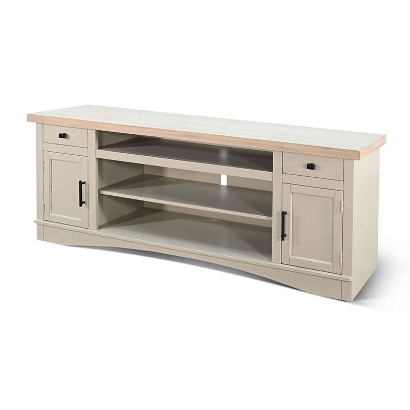 Sely, TV Media Entertainment Cabinet, 78 Inch, 2 Drawers 2 Doors, Beige