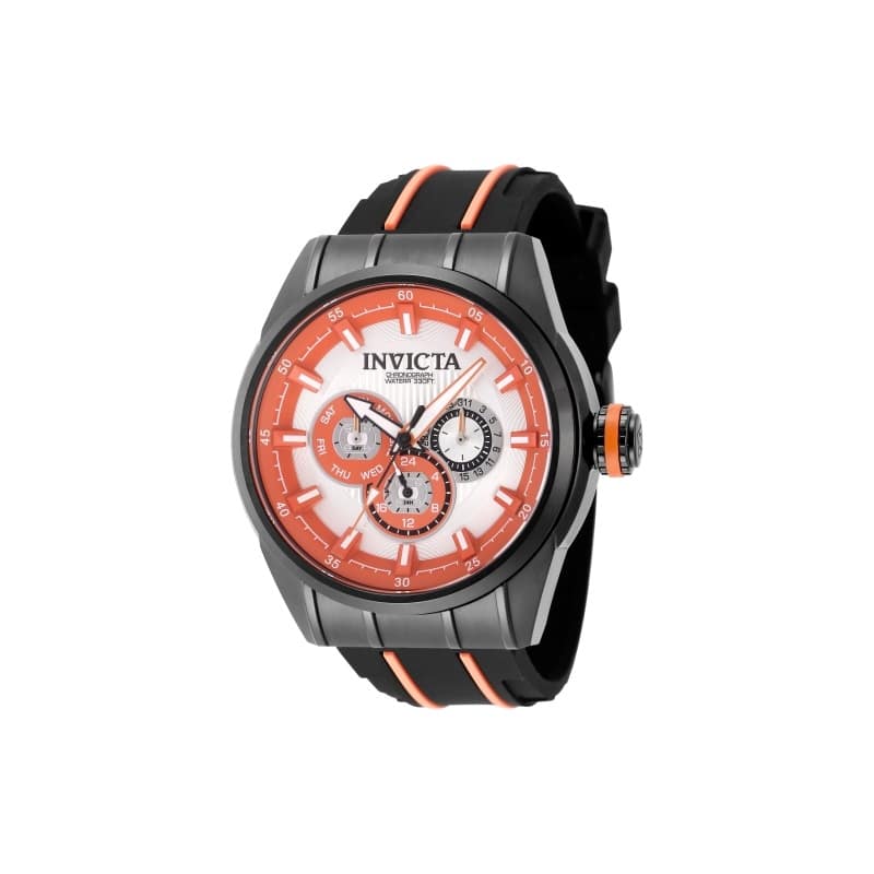 Invicta Men's 49054 Speedway Quartz Chronograph Orange, Silver Dial Watch. - Orange