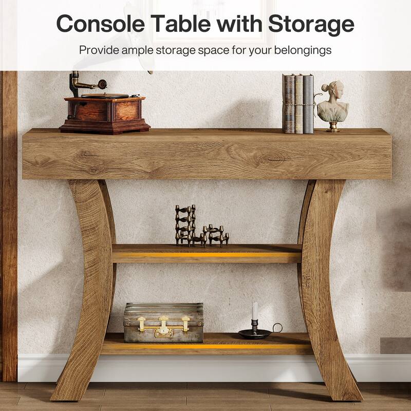 41-Inch Small Console Table with Curved Frame