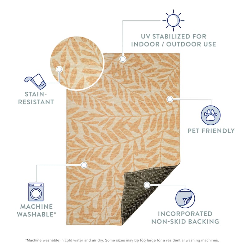 Indoor/ Outdoor Addison Yuma Southwest Striped Washable Area Rug