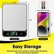 preview thumbnail 5 of 4, Food Scale 10kg/22lb Digital Kitchen Scale Weight Grams and Ounces LCD Display Easy Clean Stainless Steel