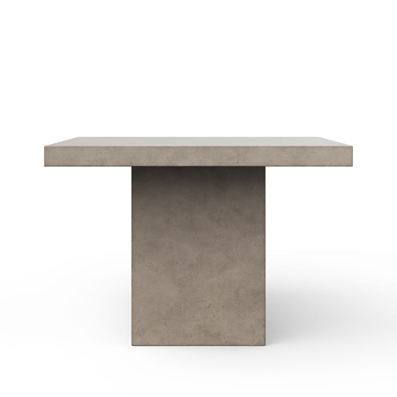 Urbia Una 59" Square Concrete Dining, Bar, and Counter Table - Dark Grey - Bar Height