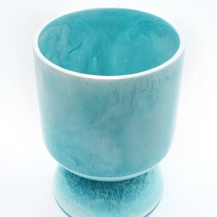 Decorative Table Top Blue Vase-13X17"