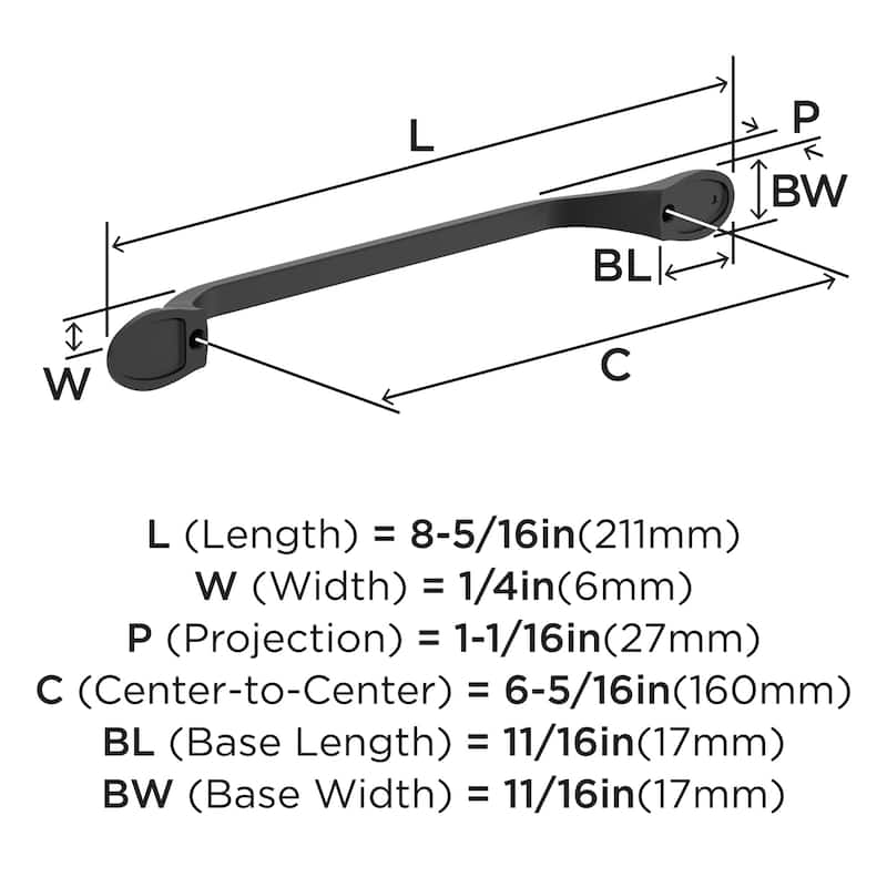 Miseno MCPTRP6631 Alamanor 6-5/16" Center to Center Handle Cabinet