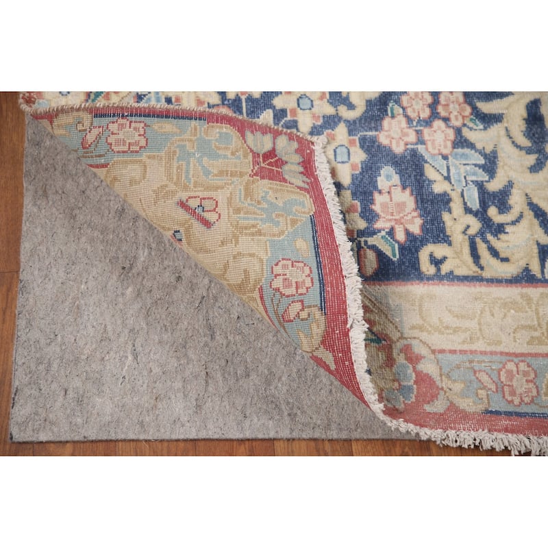 Hand Knotted Oriental 100% Wool Carpet Traditional Floral Pink Kerman Area Rug - 14' 0'' X 9' 11''