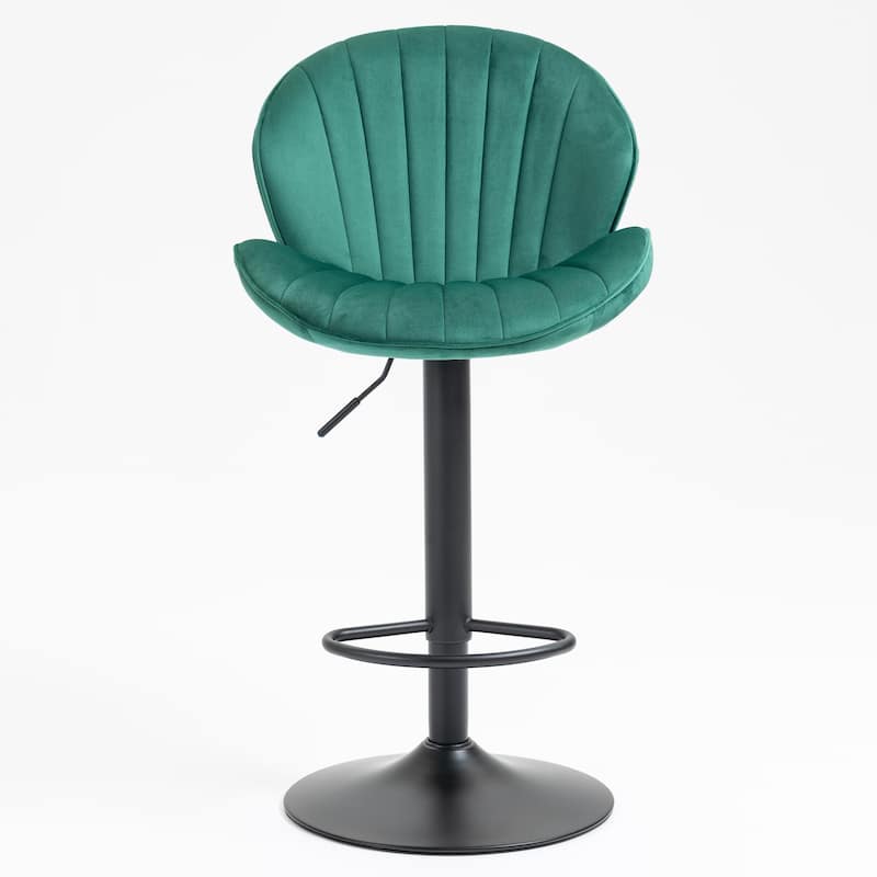Adjustable Barstools with Back and Footrest,Set of 2