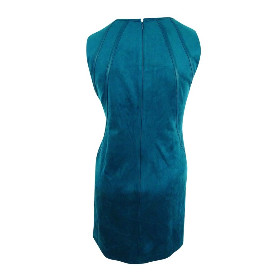 faux suede shift dress